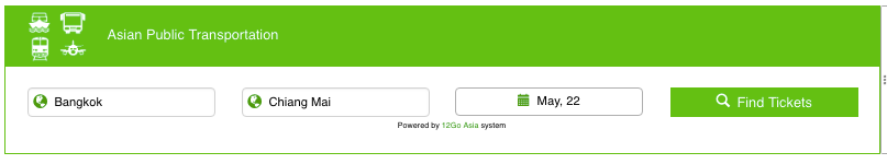 ticket search form